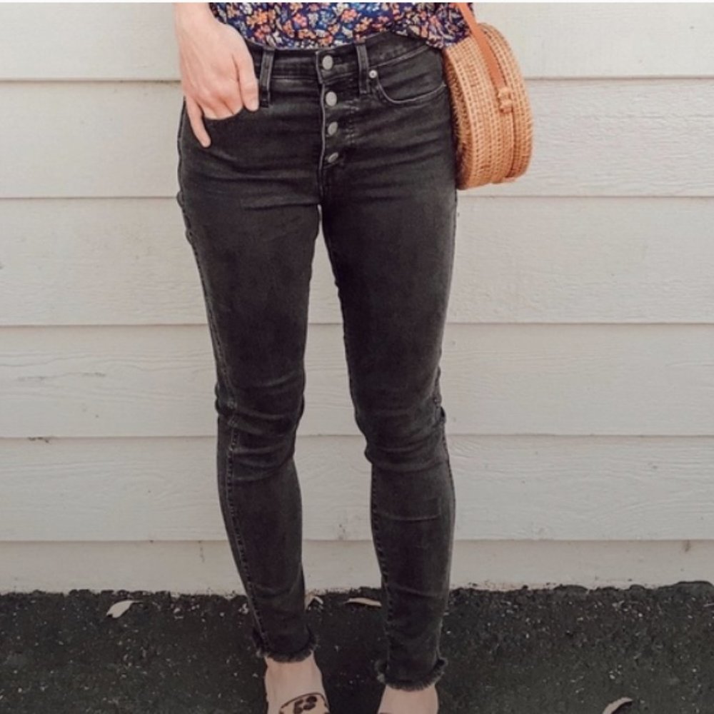 madewell button down high rise jeans